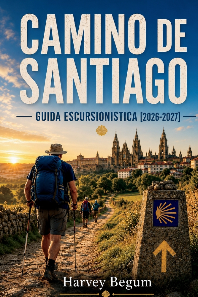 CAMINO DE SANTIAGO Guida escursionistica 2026-2027: Itinerari tappa per fase, liste albergue, consigli per la valigia e distanze giornaliere per i pel cover