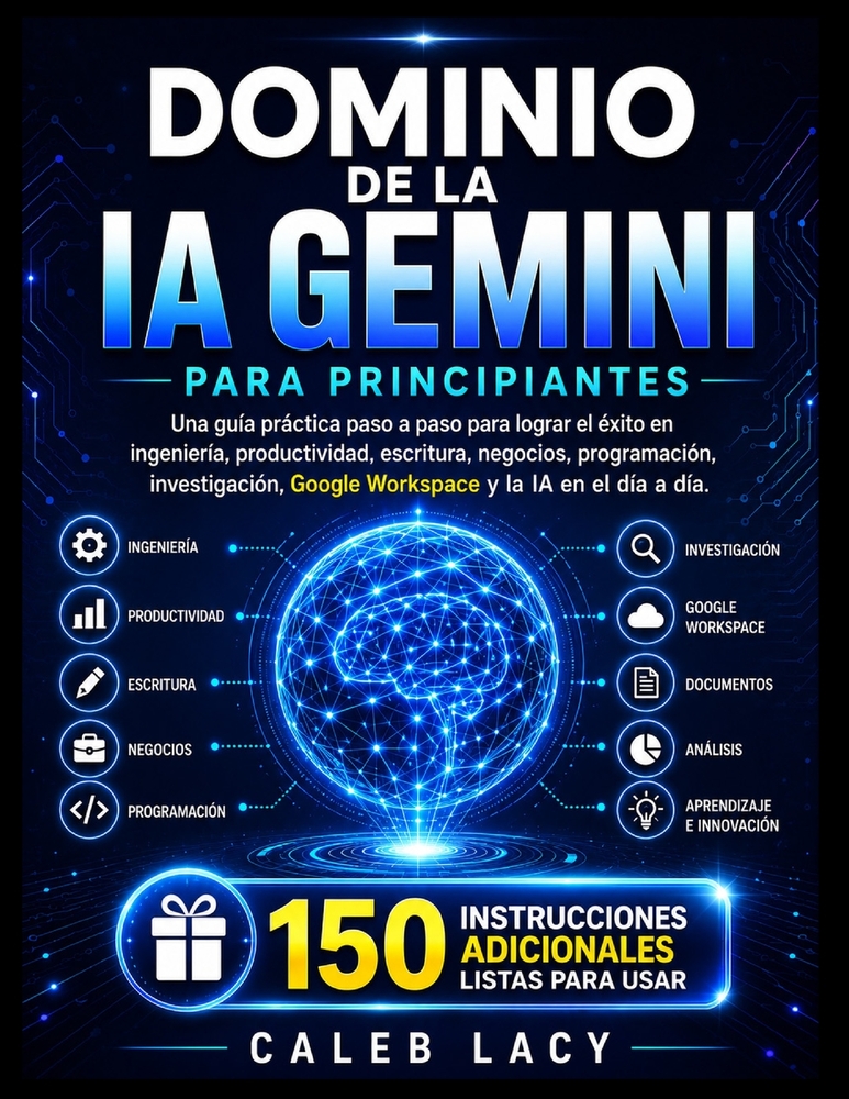 Dominio de la IA Gemini para principiantes: Una guía práctica paso a paso para lograr el éxito en ingeniería, productividad, escritura, negocios, prog cover