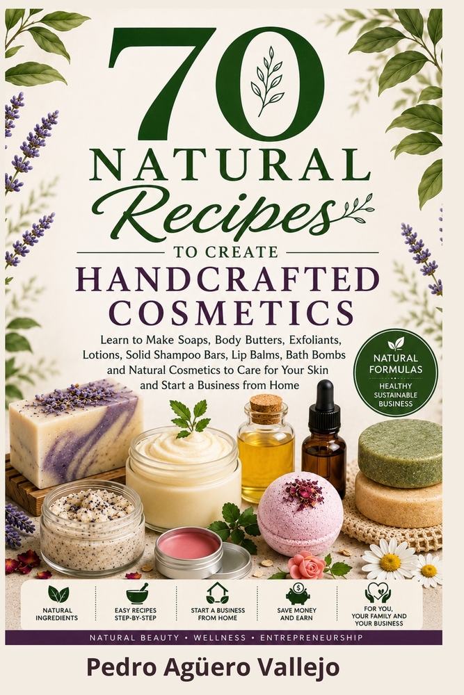 70 Natural Recipes to Create Handcrafted Cosmetics: Learn to Make Handmade Soaps, Body Butters, Body Scrubs, Lotions, Shampoo Bars, Lip Balms, Bath Bo cover