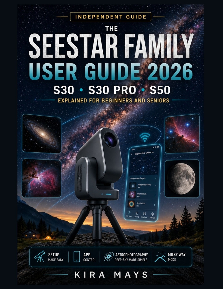 The Seestar Family User Guide 2026 S30, S30 Pro and S50 Explained for Beginners and Seniors: Practical Guide To Choosing Your Model, Smart Telescope S cover