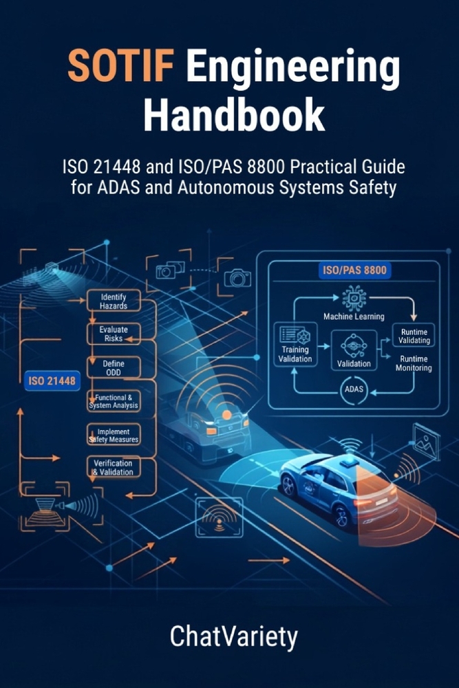 SOTIF Engineering Handbook: ISO 21448 and ISO/PAS 8800 Practical Guide for ADAS and Autonomous Systems Safety cover