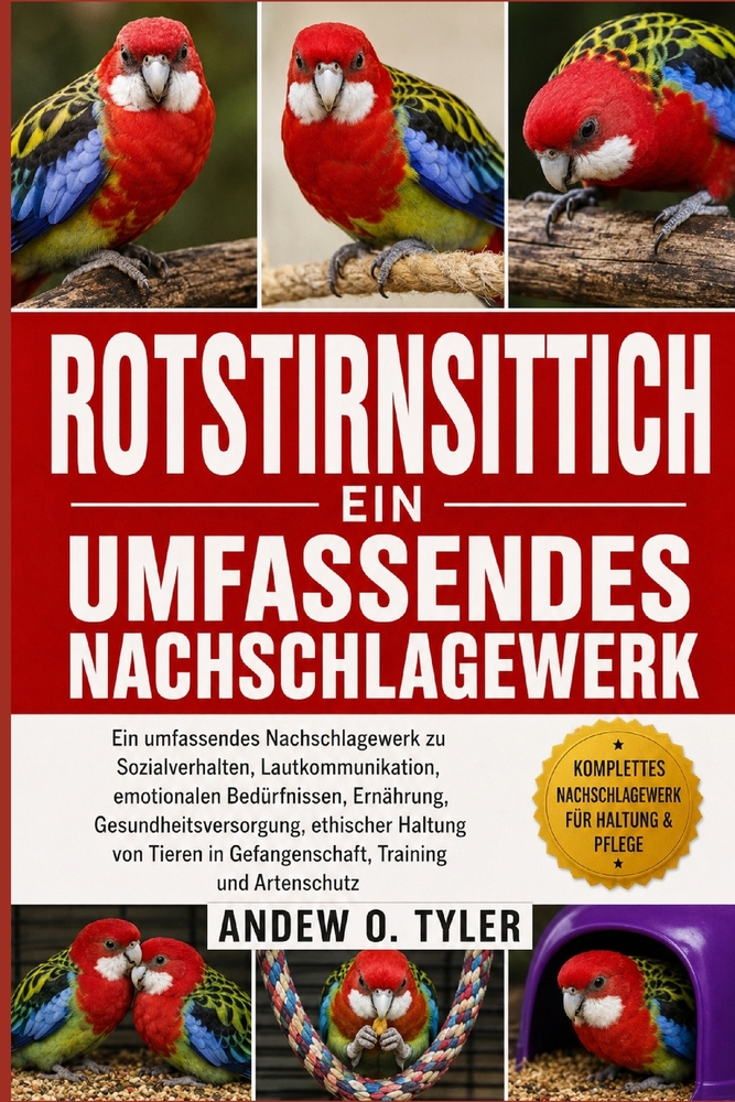 Rotstirnsittich: Ein umfassendes Nachschlagewerk zu Sozialverhalten, Lautkommunikation, emotionalen Bedürfnissen, Ernährung, Gesundheitsversorgung, et cover