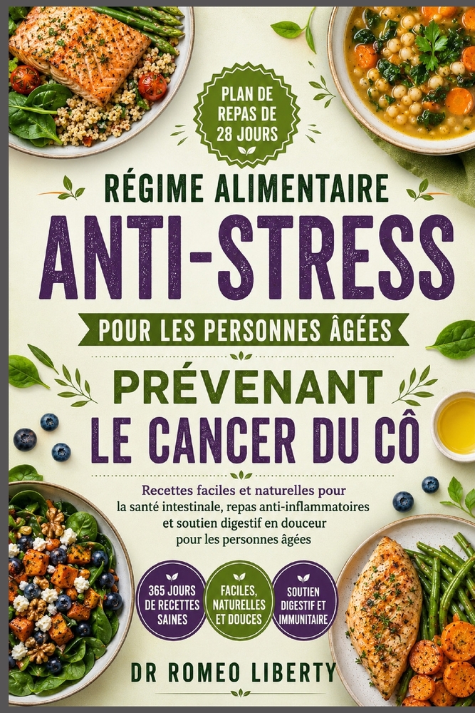 Régime Alimentaire Anti-Stress Pour Les Personnes Âgées Prévenant Le Cancer Du CÔ: Recettes faciles et naturelles pour la santé intestinale, repas ant cover