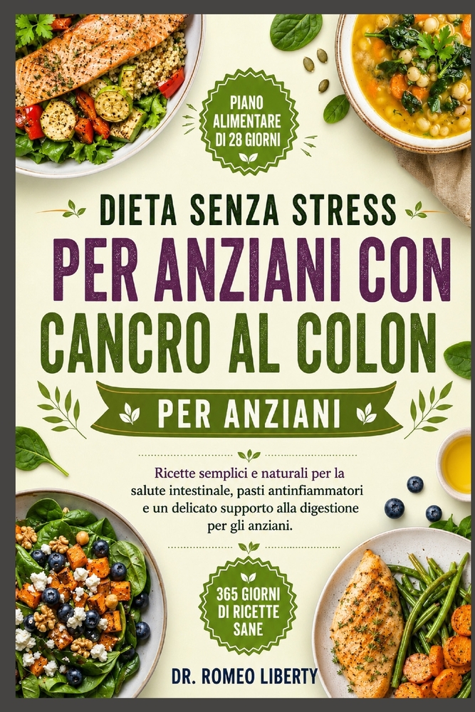 Dieta Senza Stress Per Anziani Con Cancro Al Colon: Ricette semplici e naturali per la salute intestinale, pasti antinfiammatori e un delicato support cover