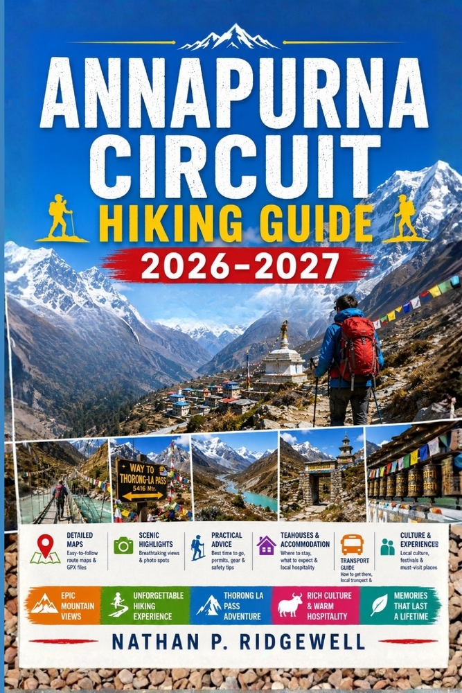Annapurna Circuit Hiking Guide 2026 - 2027: Walking Trails, Scenic Routes, Detailed Maps, Safety Tips, Wildlife, Local Insights, Trip Planning cover