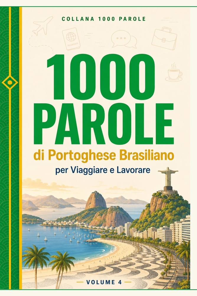 1000 Parole di Portoghese Brasiliano per Viaggiare e Lavorare: Il vocabolario essenziale per farsi capire in Brasile - Pronuncia, frasi utili, falsi a cover