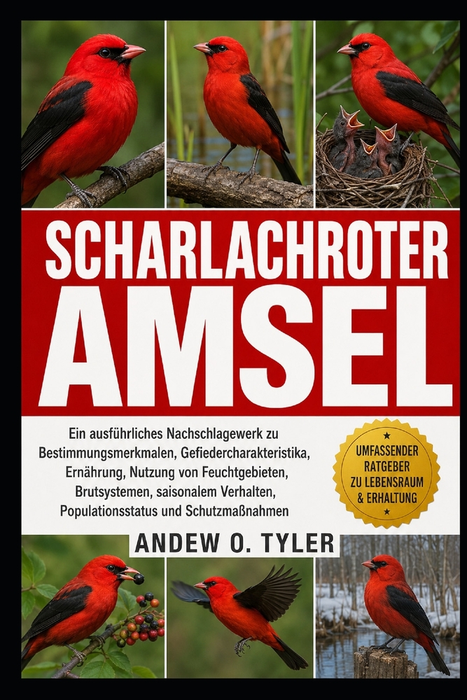 Scharlachroter Amsel: Ein ausführliches Nachschlagewerk zu Bestimmungsmerkmalen, Gefiedercharakteristika, Ernährung, Nutzung von Feuchtgebieten, Bruts cover