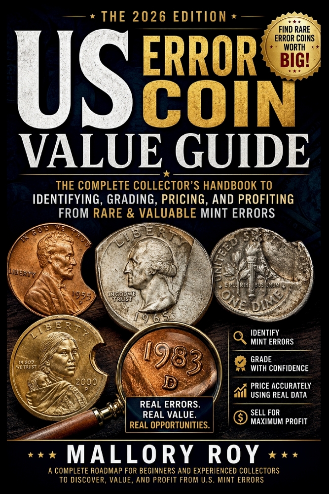 US Error Coin Value Guide: The Complete Collector's Handbook to Identifying, Grading, Pricing, and Profiting from Rare & Valuable Mint Errors cover