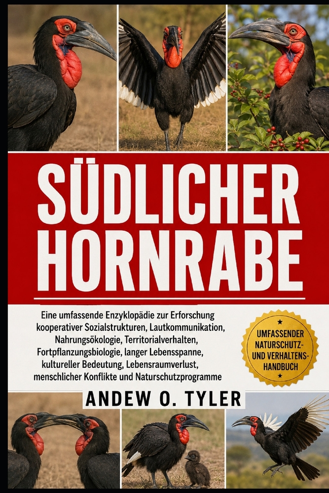 Südlicher Hornrabe: Eine umfassende Enzyklopädie zur Erforschung kooperativer Sozialstrukturen, Lautkommunikation, Nahrungsökologie, Territorialverhal cover