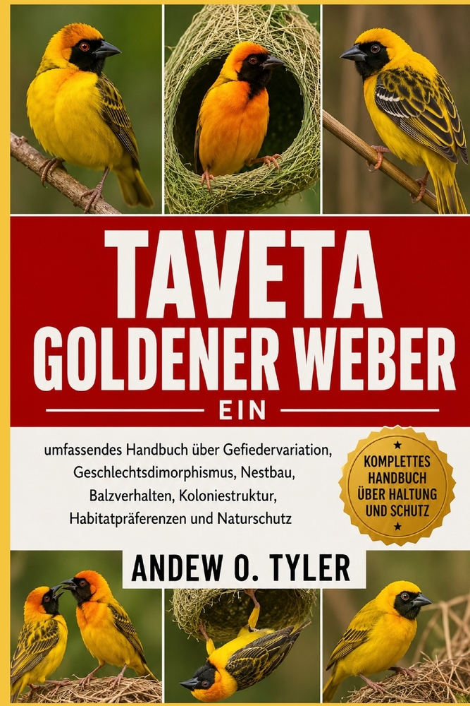 Taveta Goldener Weber: Ein umfassendes Handbuch über Gefiedervariation, Geschlechtsdimorphismus, Nestbau, Balzverhalten, Koloniestruktur, Habitatpräfe cover