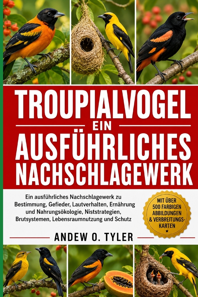Troupialvogel: Ein ausführliches Nachschlagewerk zu Bestimmung, Gefieder, Lautverhalten, Ernährung und Nahrungsökologie, Niststrategien, Brutsystemen, cover