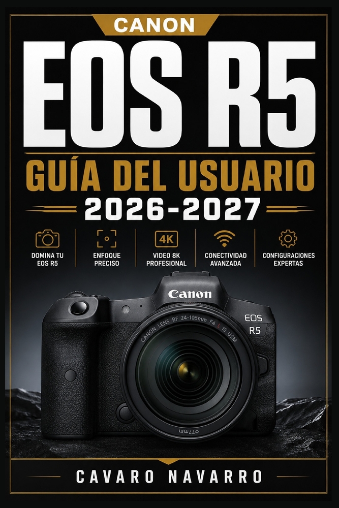 Canon EOS R5 GUÍA DEL USUARIO 2026-2027: Domina tu Cámara Mirrorless desde Cero hasta Fotografía Profesional cover