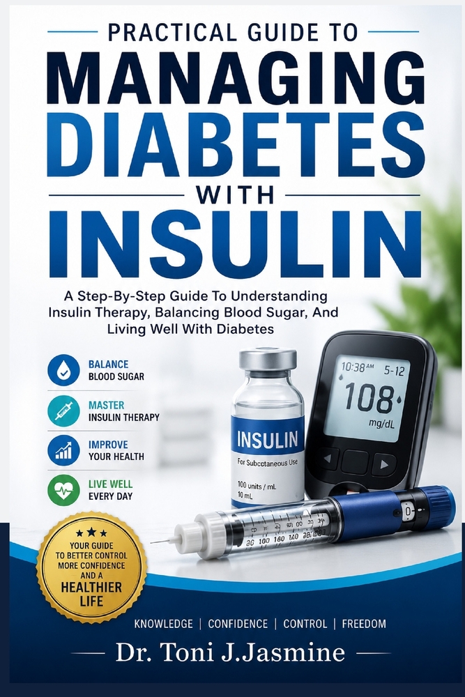 Practical Guide to Managing Diabetes with Insulin: A Step-By-Step Guide To Understanding Insulin Therapy, Balancing Blood Sugar, And Living Well With cover