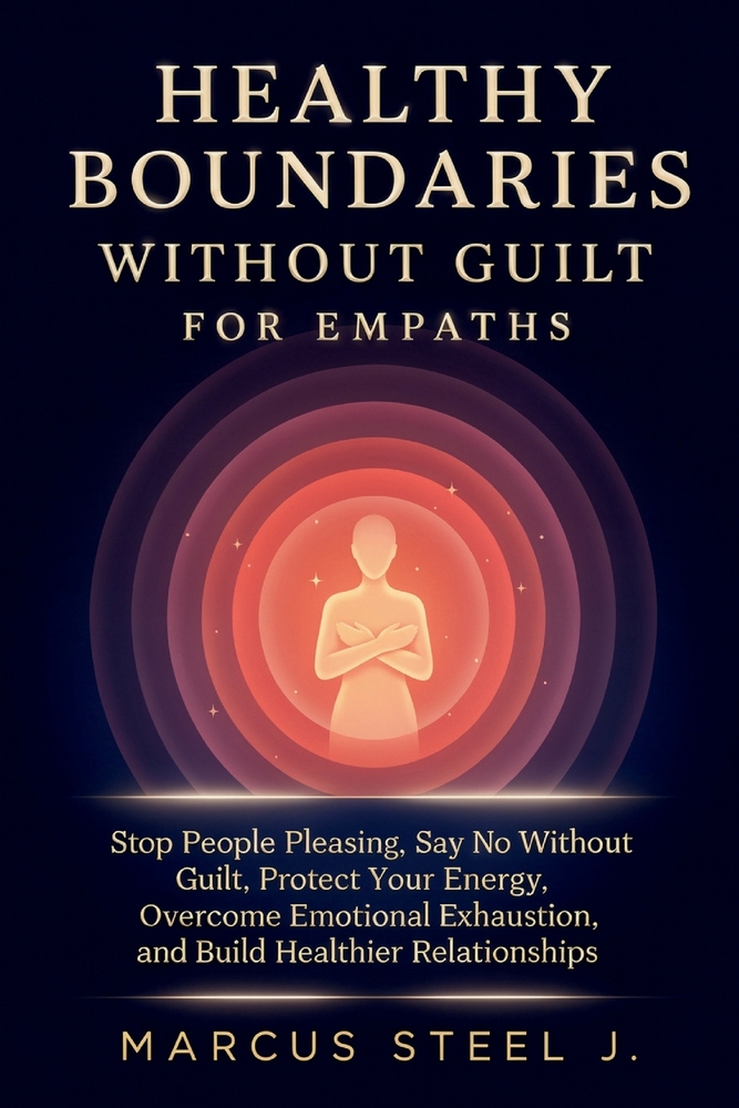 Healthy Boundaries Without Guilt for Empaths: Stop People Pleasing, Say No Without Guilt, Protect Your Energy, Overcome Emotional Exhaustion, and Buil cover