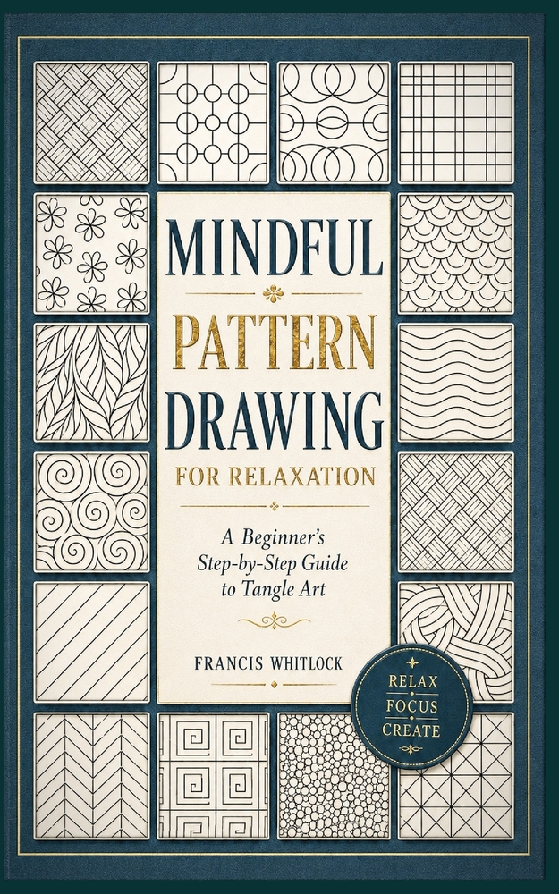 Mindful Pattern Drawing for Relaxation: A Beginner's Step-by-Step Guide to Tangle Art cover
