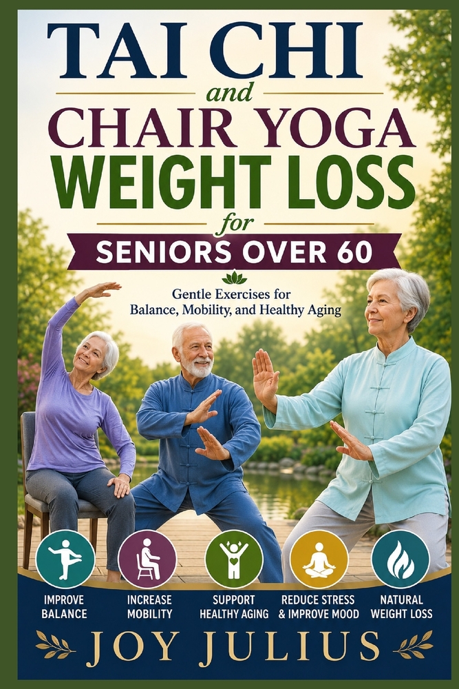 TAI CHI and CHAIR YOGA WEIGHT LOSS for SENIORS OVER 60: Gentle Exercises for Balance, Mobility, and Healthy Aging cover