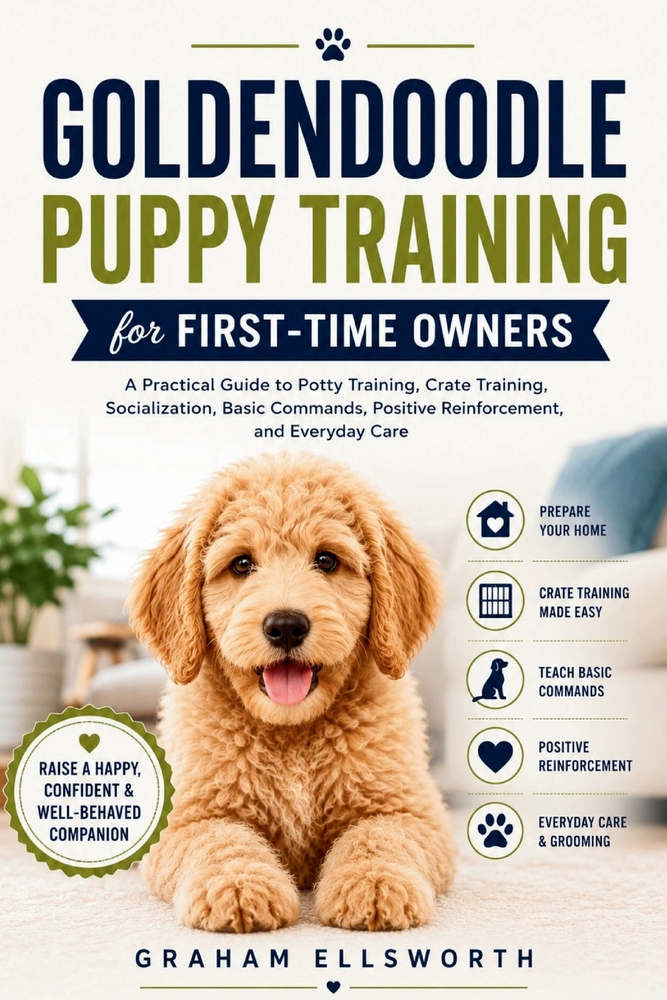 Goldendoodle Puppy Training for First-Time Owners: A Practical Guide to Potty Training, Crate Training, Socialization, Basic Commands, Positive Reinfo cover