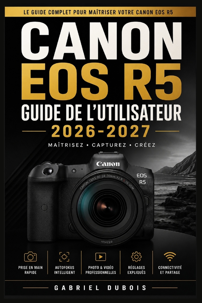 Canon EOS R5 Guide de l'Utilisateur 2026-2027: Le guide complet pour maîtriser votre appareil photo cover