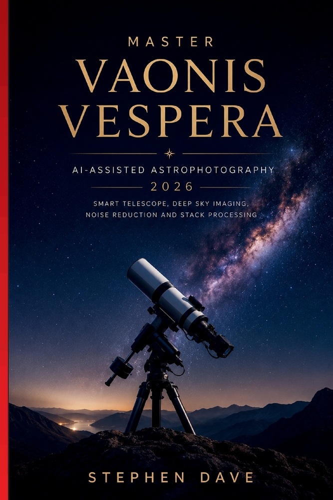 Master Vaonis Vespera Ai-Assisted Astrophotography 2026: Smart Telescope, Deep Sky Imaging, Noise Reduction and Stack Processing cover