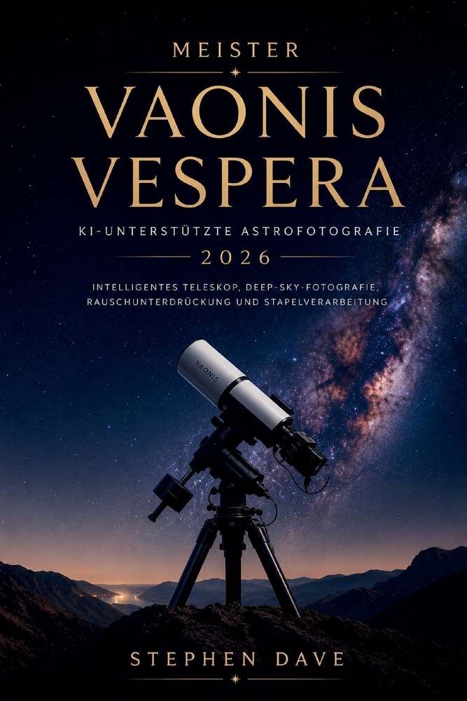 Meister Vaonis Vespera Ki-Unterstützte Astrofotografie 2026: Intelligentes Teleskop, Deep-Sky-Fotografie, Rauschunterdrückung und Stapelverarbeitung cover