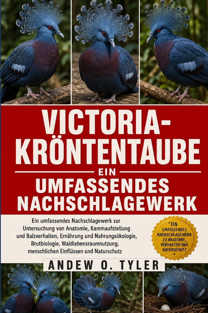 Victoria-Kröntentaube: Ein umfassendes Nachschlagewerk zur Untersuchung von Anatomie, Kammaufstellung und Balzverhalten, Ernährung und Nahrungsökologi cover