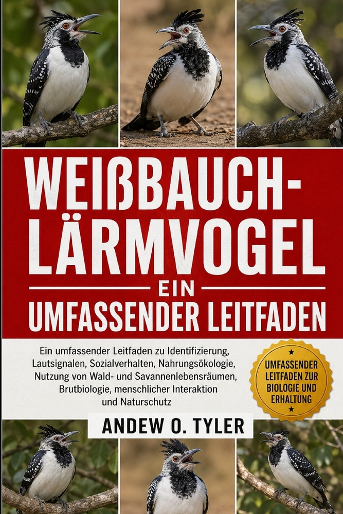 Weißbauch-Lärmvogel: Ein umfassender Leitfaden zu Identifizierung, Lautsignalen, Sozialverhalten, Nahrungsökologie, Nutzung von Wald- und Savannenlebe cover