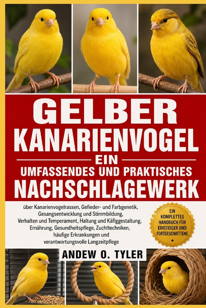 Gelber Kanarienvogel: Ein umfassendes und praktisches Nachschlagewerk über Kanarienvogelrassen, Gefieder- und Farbgenetik, Gesangsentwicklung und Stim cover