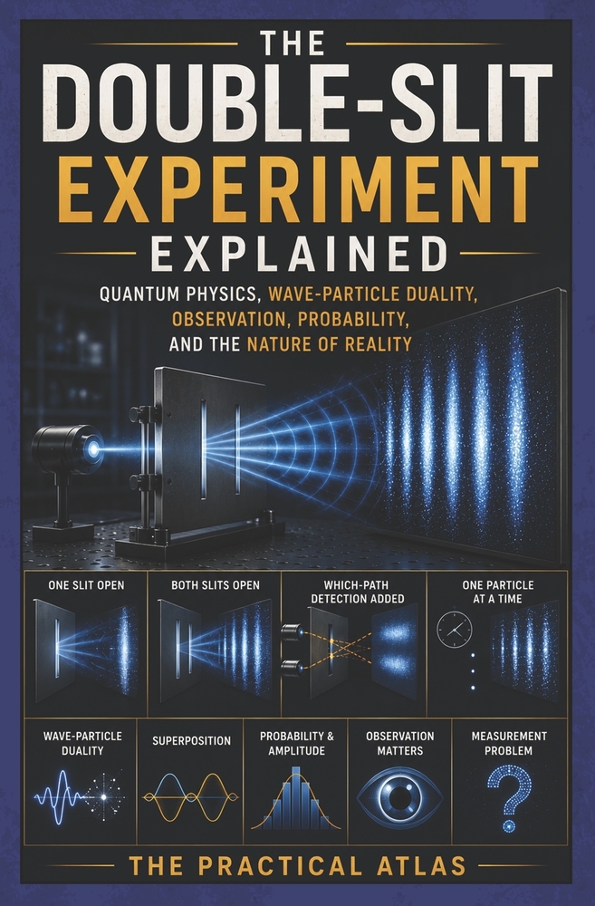 The Double-Slit Experiment Explained: Quantum Physics, Wave-Particle Duality, Observation, Probability, and the Nature of Reality cover