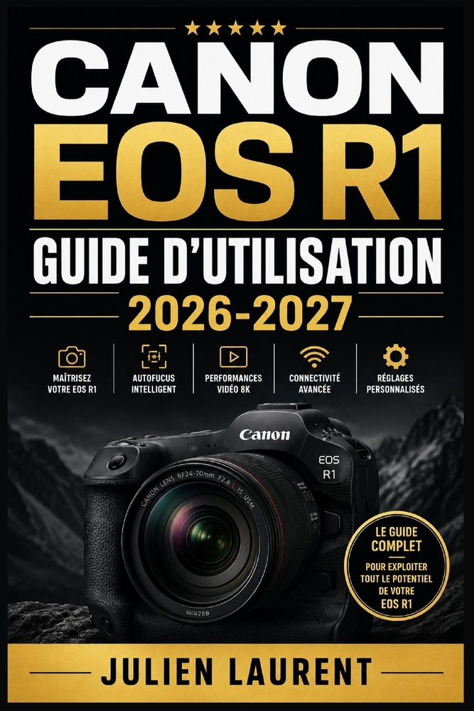 Canon EOS R1 Guide d'Utilisation 2026-2027: Maîtrisez Chaque Fonction, Réglage Avancé et Astuce Professionnelle de Votre Appareil Photo Hybride Plein cover