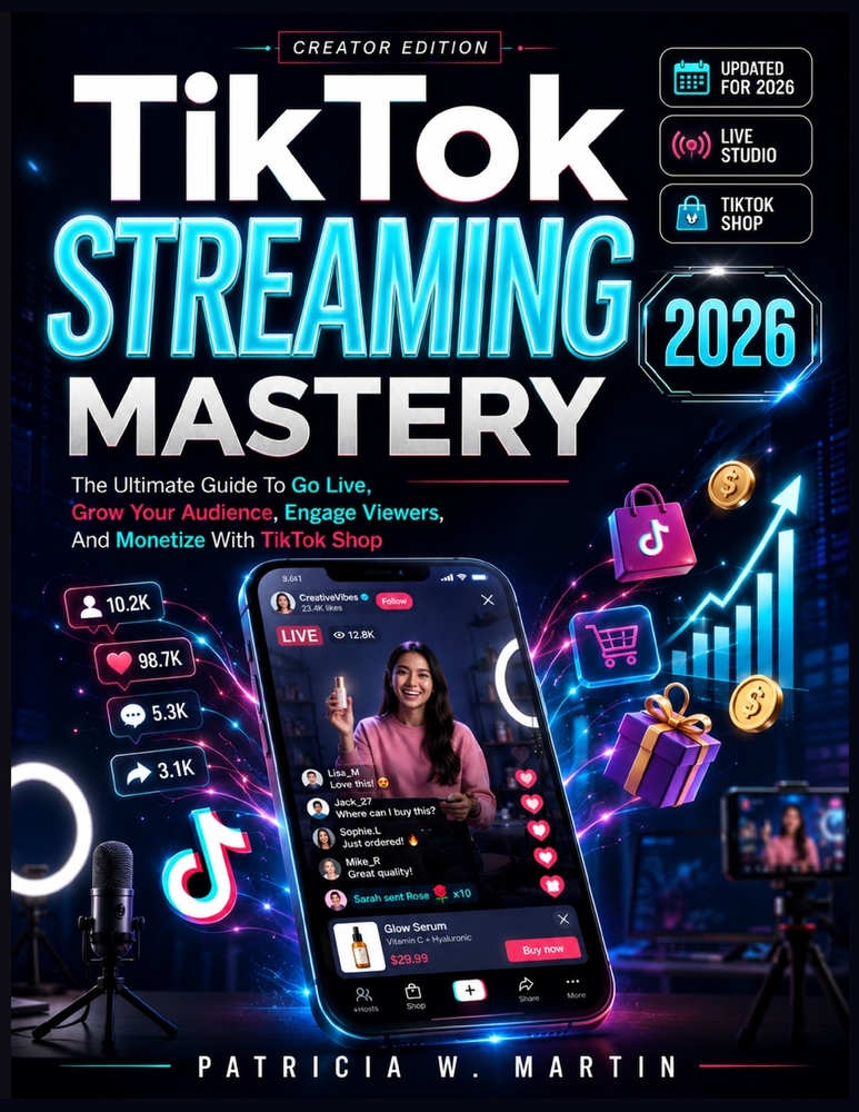 Tiktok Streaming Mastery 2026: The Ultimate Guide To Go Live, Grow Your Audience Engage Viewers, And Monetize With TiktoK Shop cover