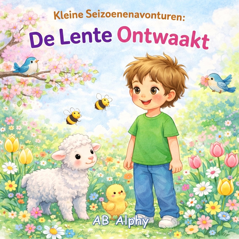 Kleine Seizoenenavonturen: De Lente Ontwaakt: Een Leuk en Zacht Lenteprentenboek voor Kinderen van 3-5 Jaar Leer Over Regen, Zaadjes, Bloemen en Babyd cover