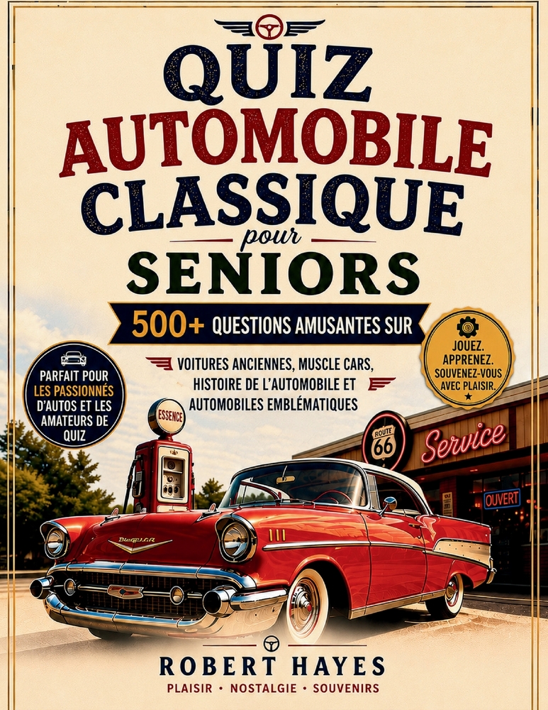 Anecdotes Sur Les Voitures Classiques Pour Terminales: 500+ questions amusantes à propos Voitures anciennes, muscle cars, histoire automobile et autom cover