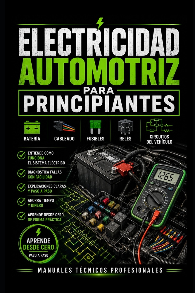 Electricidad Automotriz para principiantes: Batería, Cableado, Fusibles, Relés y Circuitos del Vehículo: manuales técnicos profesionales cover