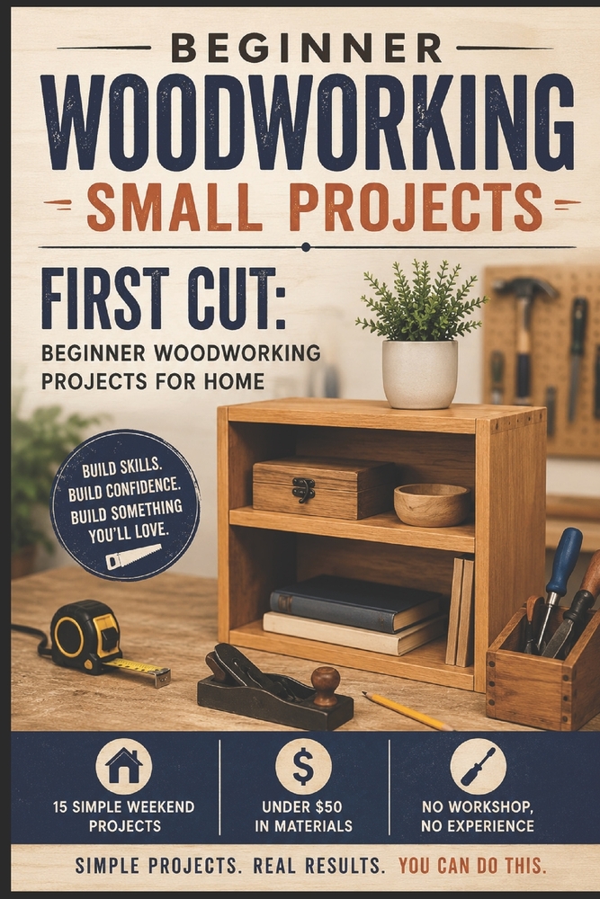 Beginner Woodworking Projects for Home: 15 Simple Weekend Projects Anyone Can Build Without Expensive Tools cover