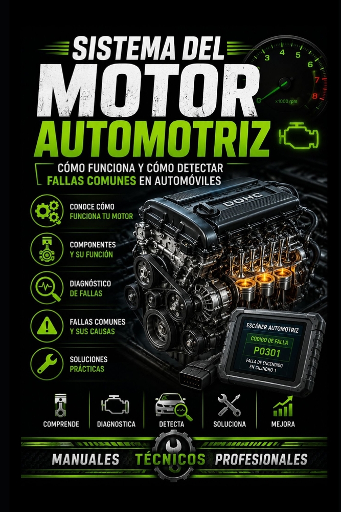 Sistema del Motor Automotriz: Cómo Funciona y Cómo Detectar Fallas Comunes en Automóviles: Manuales técnicos profesionales cover