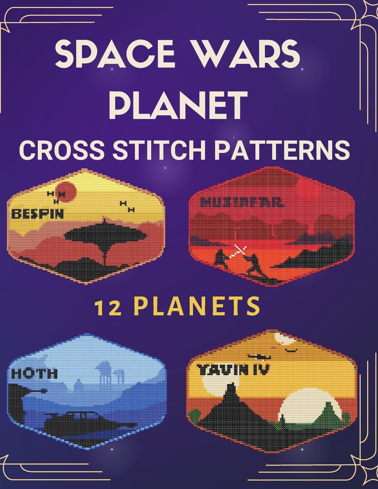 Space Wars Planet Cross Stitch Patterns: 12 Planets cover