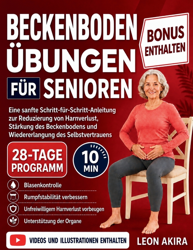 Beckenboden Übungen Für Senioren: Eine sanfte Schritt-für-Schritt-Anleitung zur Reduzierung von Harnverlust, Stärkung des Beckenbodens und Wiedererlan cover
