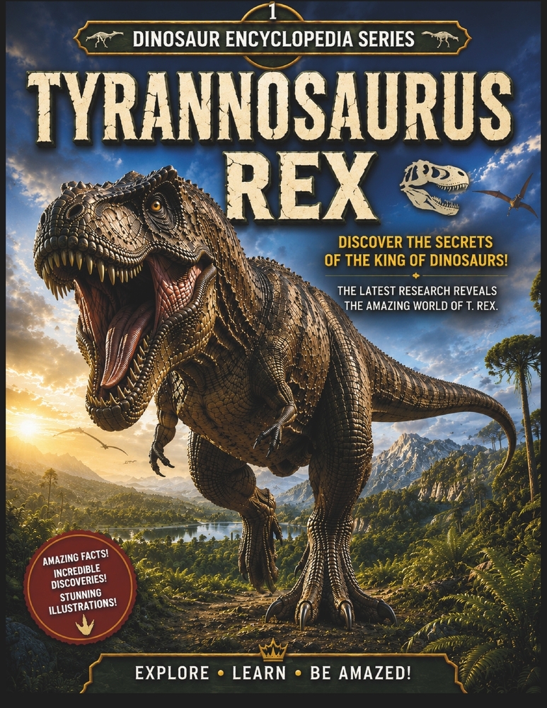 Dinosaur Encyclopedia Series Vol.1: Tyrannosaurus: Learn About the King of Dinosaurs with Stunning Realistic Illustrations cover