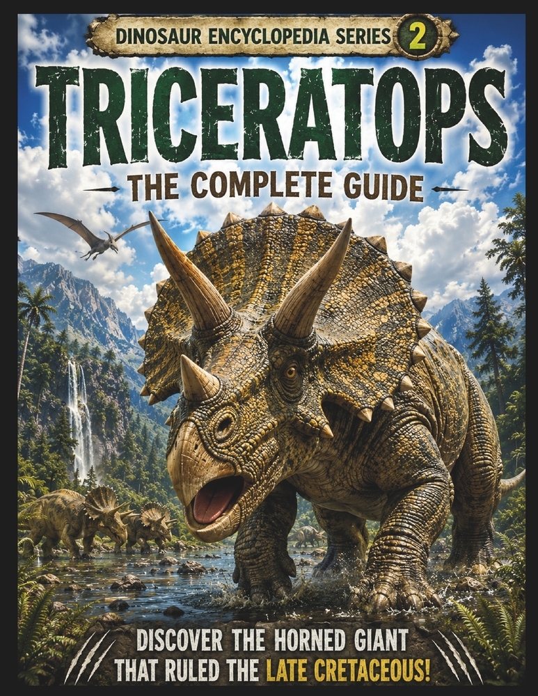 Dinosaur Encyclopedia Series Vol.2 Triceratops: A Complete Guide to the Three-Horned Dinosaur Discover Its Life, Growth, Fossils, Latest Research, and cover