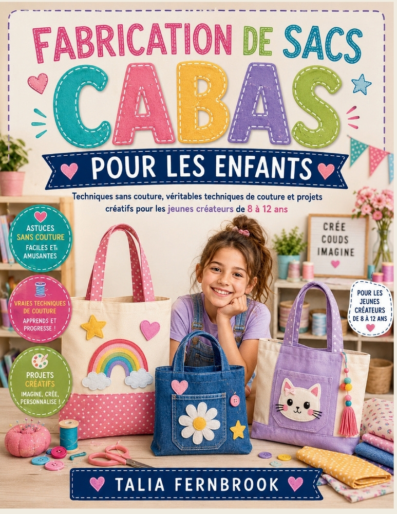 Fabrication de Sacs Cabas Pour Les Enfants: Techniques sans couture, véritables techniques de couture et projets créatifs pour les jeunes créateurs de cover