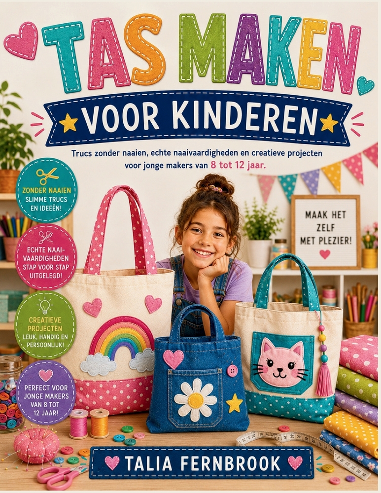 Tas Maken Voor Kinderen: Trucs zonder naaien, echte naaivaardigheden en creatieve projecten voor jonge makers van 8 tot 12 jaar. cover