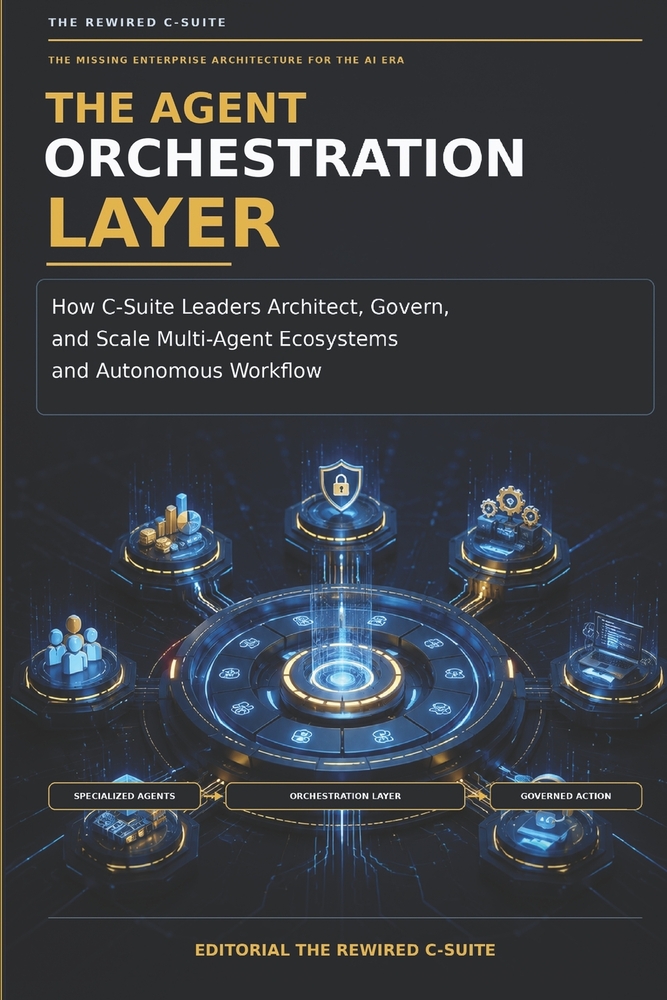 The Agent Orchestration Layer: How C-Suite Leaders Architect, Govern, and Scale Multi-Agent Ecosystems and Autonomous Workflow cover