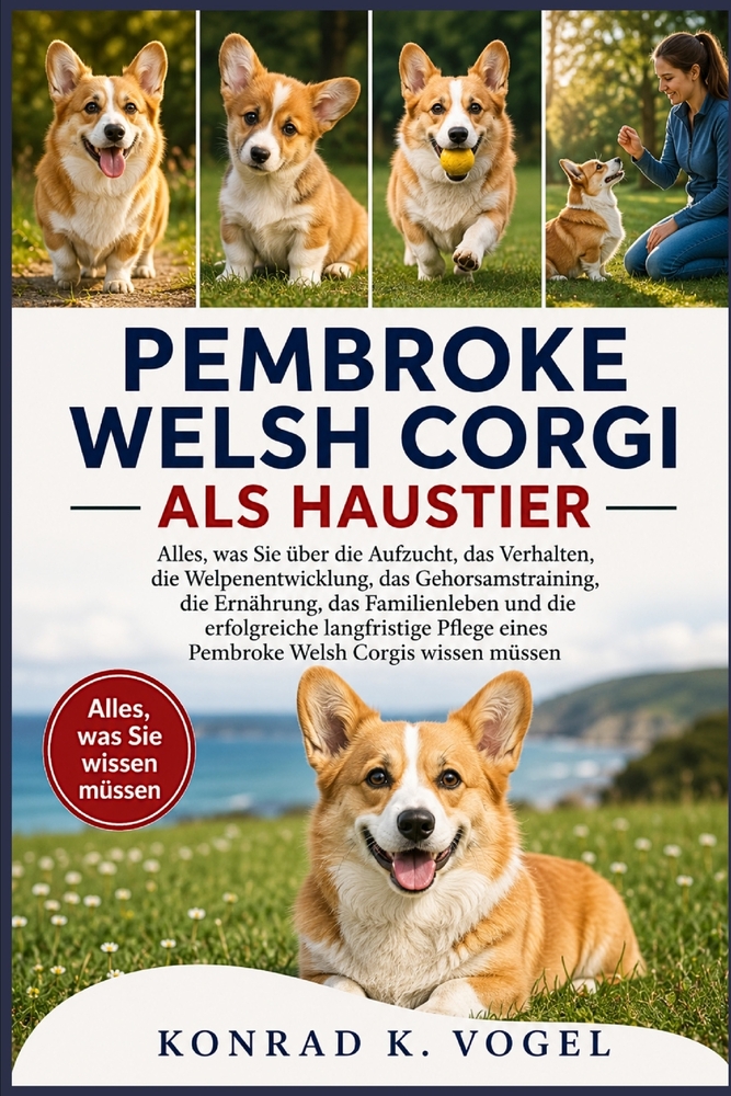 Pembroke Welsh Corgi ALS Haustier: Alles, was Sie über die Aufzucht, das Verhalten, die Welpenentwicklung, das Gehorsamstraining, die Ernährung, das F cover