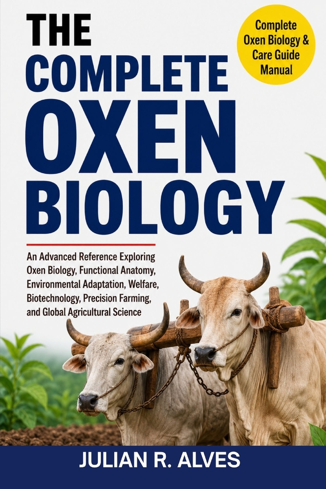 The Complete Oxen Biology: An Advanced Reference Exploring Oxen Biology, Functional Anatomy, Environmental Adaptation, Welfare, Biotechnology, Precisi cover