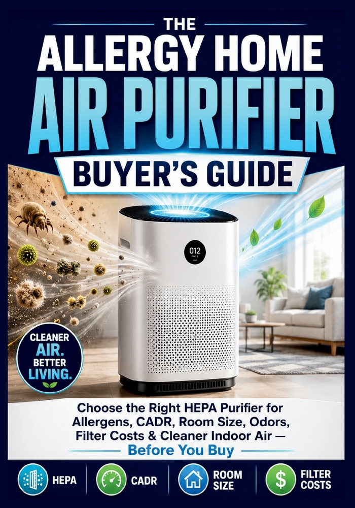 The Allergy Home Air Purifier Buyer's Guide: Choose the Right HEPA Purifier for Dust-Mite Allergens, Pollen, Pet Dander, Mold Spores, CADR Ratings, Ro cover