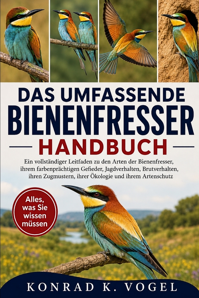 Das Umfassende Bienenfresser-Handbuch: Ein vollständiger Leitfaden zu den Arten der Bienenfresser, ihrem farbenprächtigen Gefieder, Jagdverhalten, Bru cover