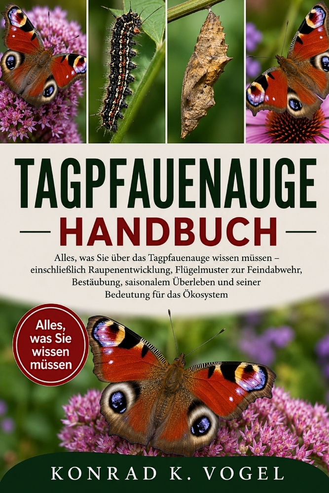 Tagpfauenauge-Handbuch: Alles, was Sie über das Tagpfauenauge wissen müssen - einschließlich Raupenentwicklung, Flügelmuster zur Feindabwehr, Bestäubu cover
