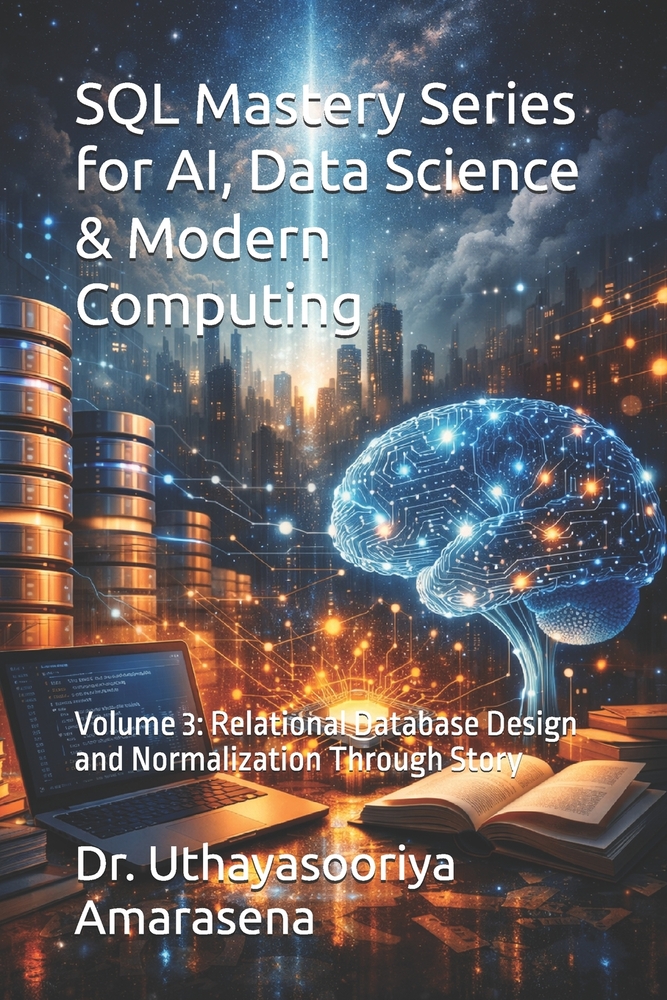SQL Mastery Series for AI, Data Science & Modern Computing: Volume 3: Relational Database Design and Normalization Through Story cover