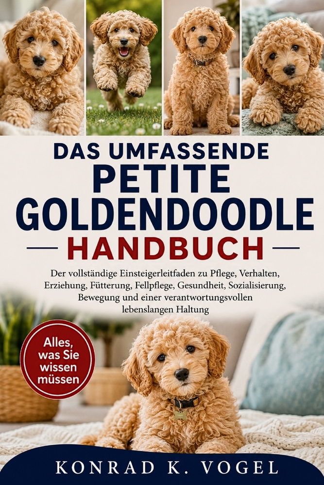 Das Umfassende Petite-Goldendoodle-Handbuch: Der vollständige Einsteigerleitfaden zu Pflege, Verhalten, Erziehung, Fütterung, Fellpflege, Gesundheit, cover