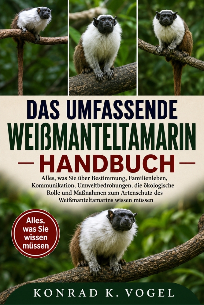 Das Umfassende Weiẞmanteltamarin-Handbuch: Alles, was Sie über Bestimmung, Familienleben, Kommunikation, Umweltbedrohungen, die ökologische Roll cover
